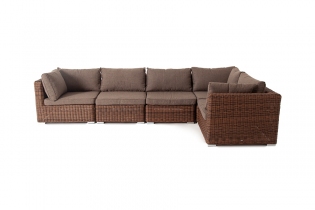 MR1000482 трансформирующийся диван из искусственного ротанга (коричневый)