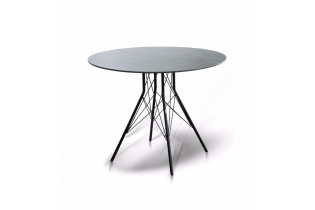 MR1000931 интерьерный стол из HPL круглый Ø70см, цвет «серый гранит»